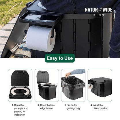 Portable Folding Toilet – Collapsible Camp Toilet for Adults