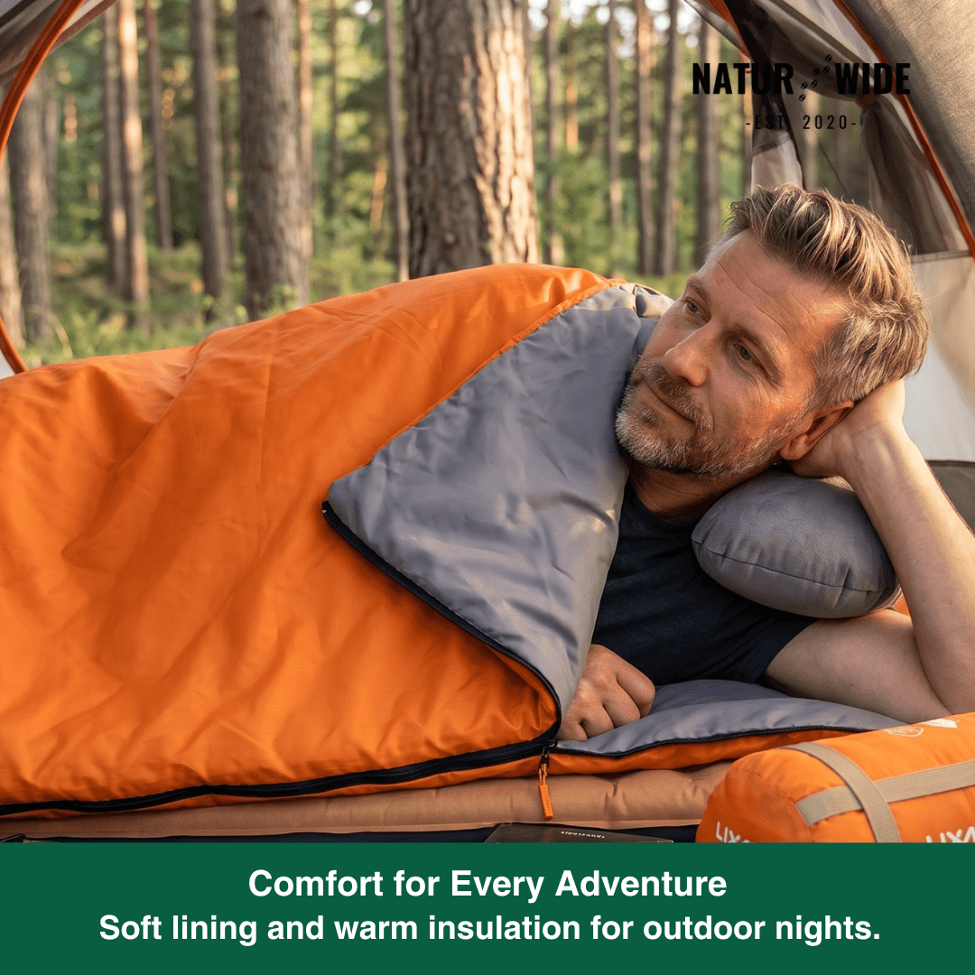 Ultralight Envelope Sleeping Bag – 3-Season Camping & Travel