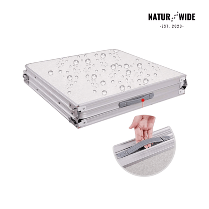 Adjustable Height Folding Camping Table – Portable Aluminum Picnic Desk