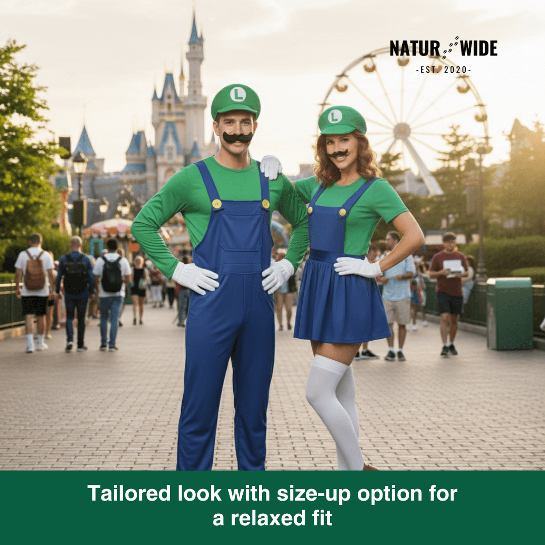 Mario & Luigi Cosplay Costume – Jumpsuit & Dress Set (Unisex)