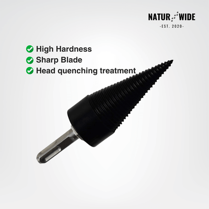 Firewood Splitter Drill Bit 32mm – Wood Splitting Cone