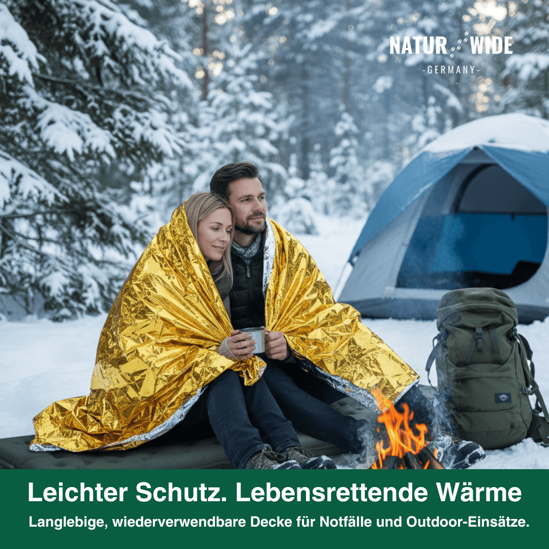 Emergency Survival Blanket – Gold/Silver Waterproof Thermal Rescue Foil