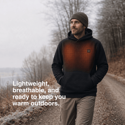 USB Heated Hoodie – Unisex Zip-Up with Thick Wool Lining