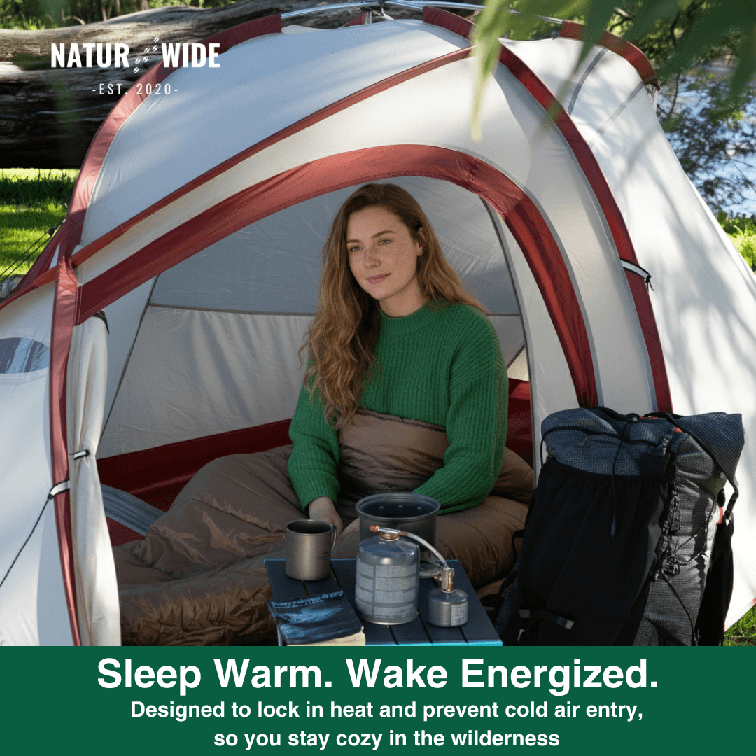 NaturWide Mummy Sleeping Bag – Lightweight & Warm for Outdoor