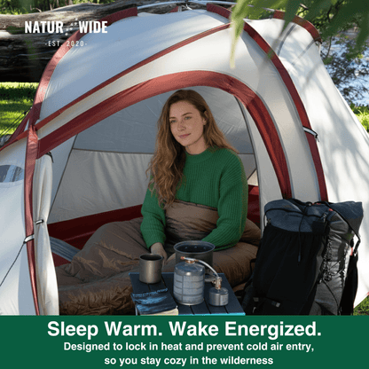 NaturWide Mummy Sleeping Bag – Lightweight & Warm for Outdoor