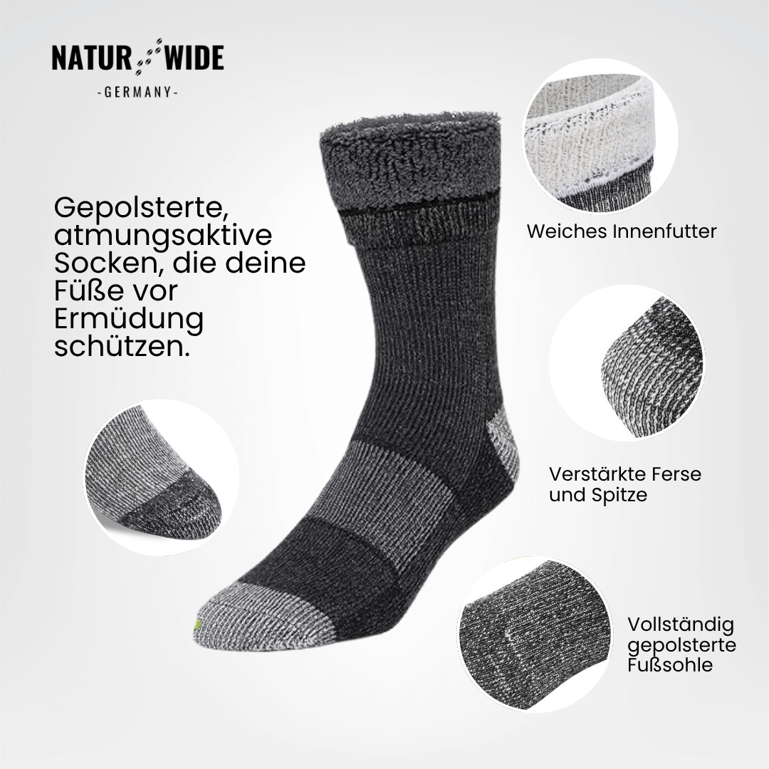 Naturwide Merino Wool Socks – 3-Pack for Men & Women