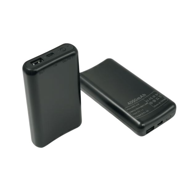 Power Bank Pair for Heated Socks — 3.7V / 2A, 2×4,000 mAh