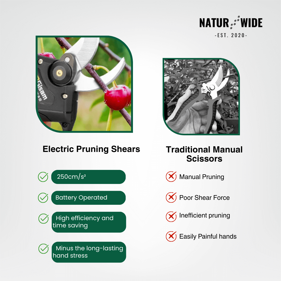 Cordless Electric Pruning Shears – 1.2" Cutting Capacity (2 Batteries)