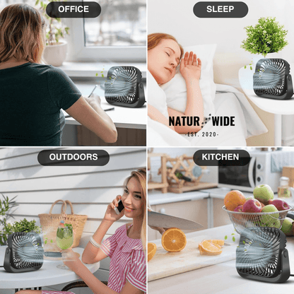 USB Mini Desk Fan – 4-Inch Portable 3-Speed 360° Adjustable Fan
