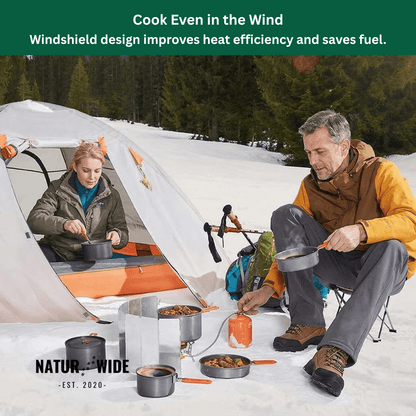 Ultralight 9-Plate Foldable Camping Stove Windshield