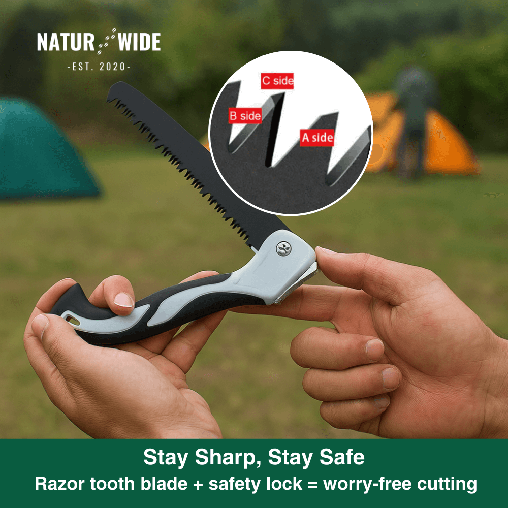 Folding outdoor saw for camping &amp; garden