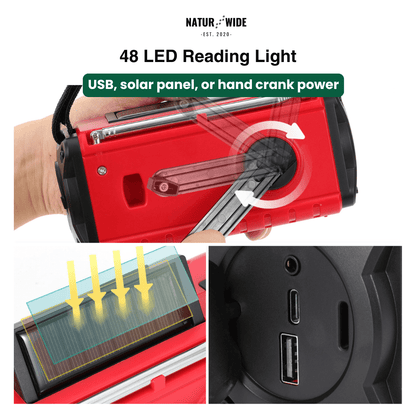 Emergency Crank Radio 10000mAh – Solar, Flashlight & SOS Alarm