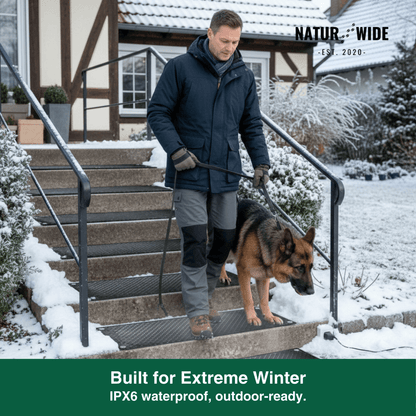 Heated Snow Melting Mat - Non-Slip Stair &amp; Walkway Heater