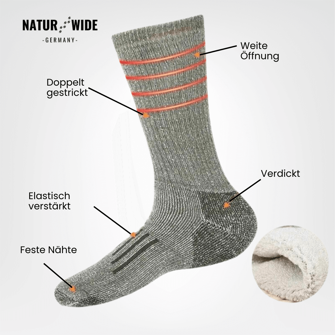 Naturwide Merino Wool Socks – 3-Pack for Men & Women