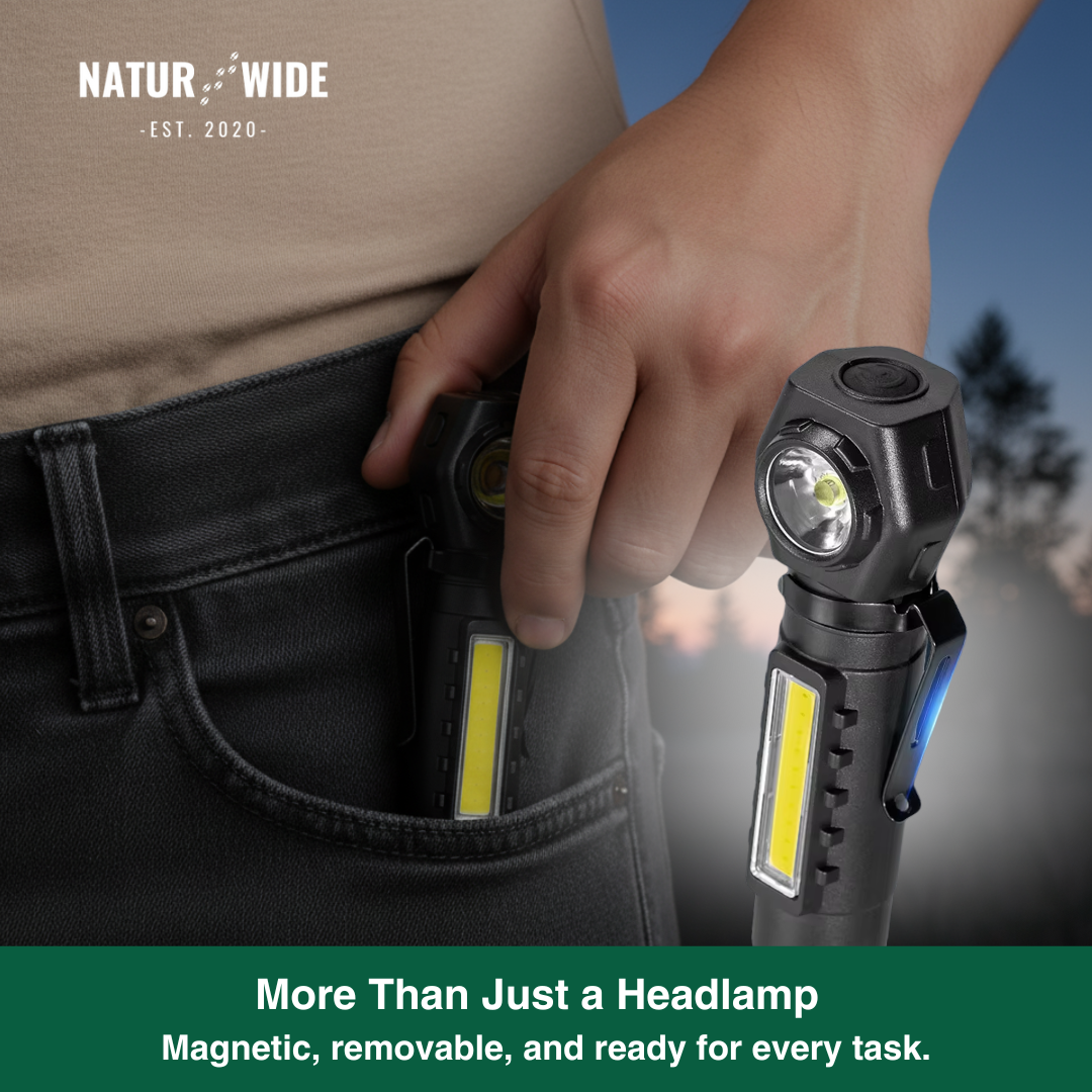 Multifunctional 2-in-1 LED flashlight &amp; headlamp
