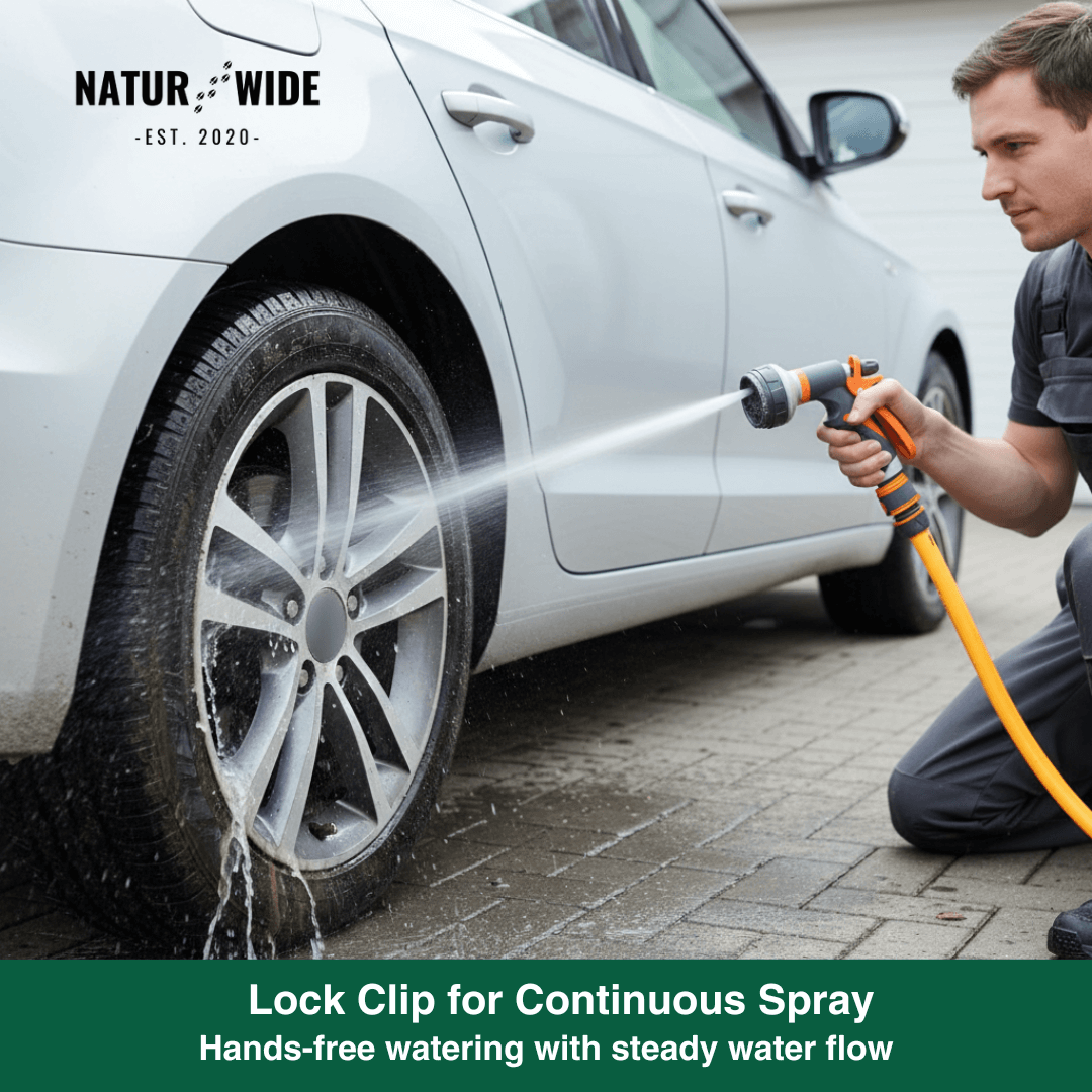 Garden Hose Nozzle 8-in-1 – Non-Slip & Versatile