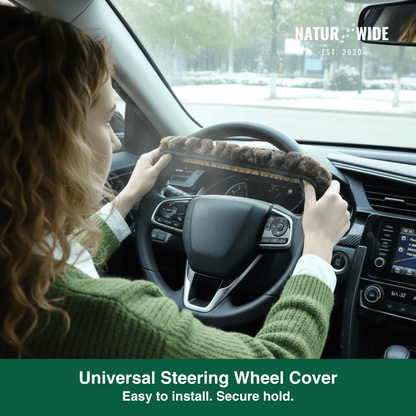 Soft Plush Steering Wheel Cover – Warm Winter Protector (15")