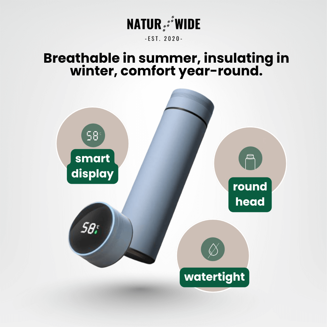 NaturWide Temperature Display 500ml Thermos Cup stainless steel