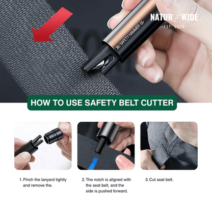 Car Emergency Window Breaker & Seat Belt Cutter Tool