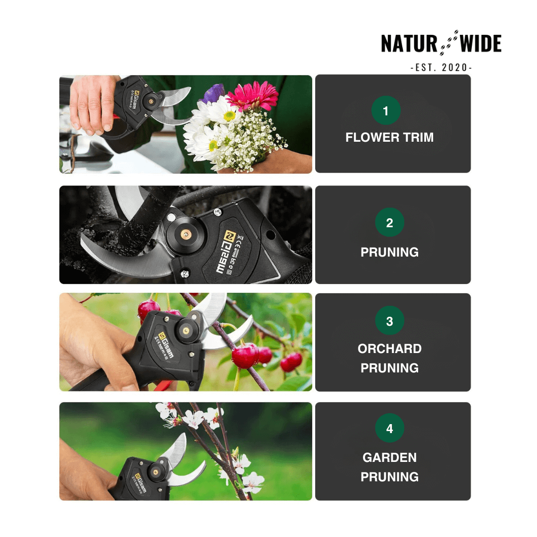 Cordless Electric Pruning Shears – 1.2" Cutting Capacity (2 Batteries)