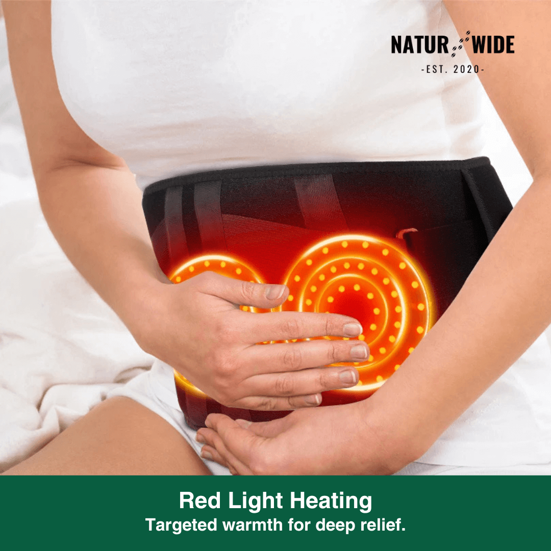 Back Massage Belt – Heating Pad, Vibration &amp; Red Light Therapy
