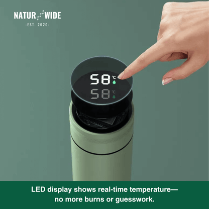 NaturWide Temperature Display 500ml Thermos Cup stainless steel