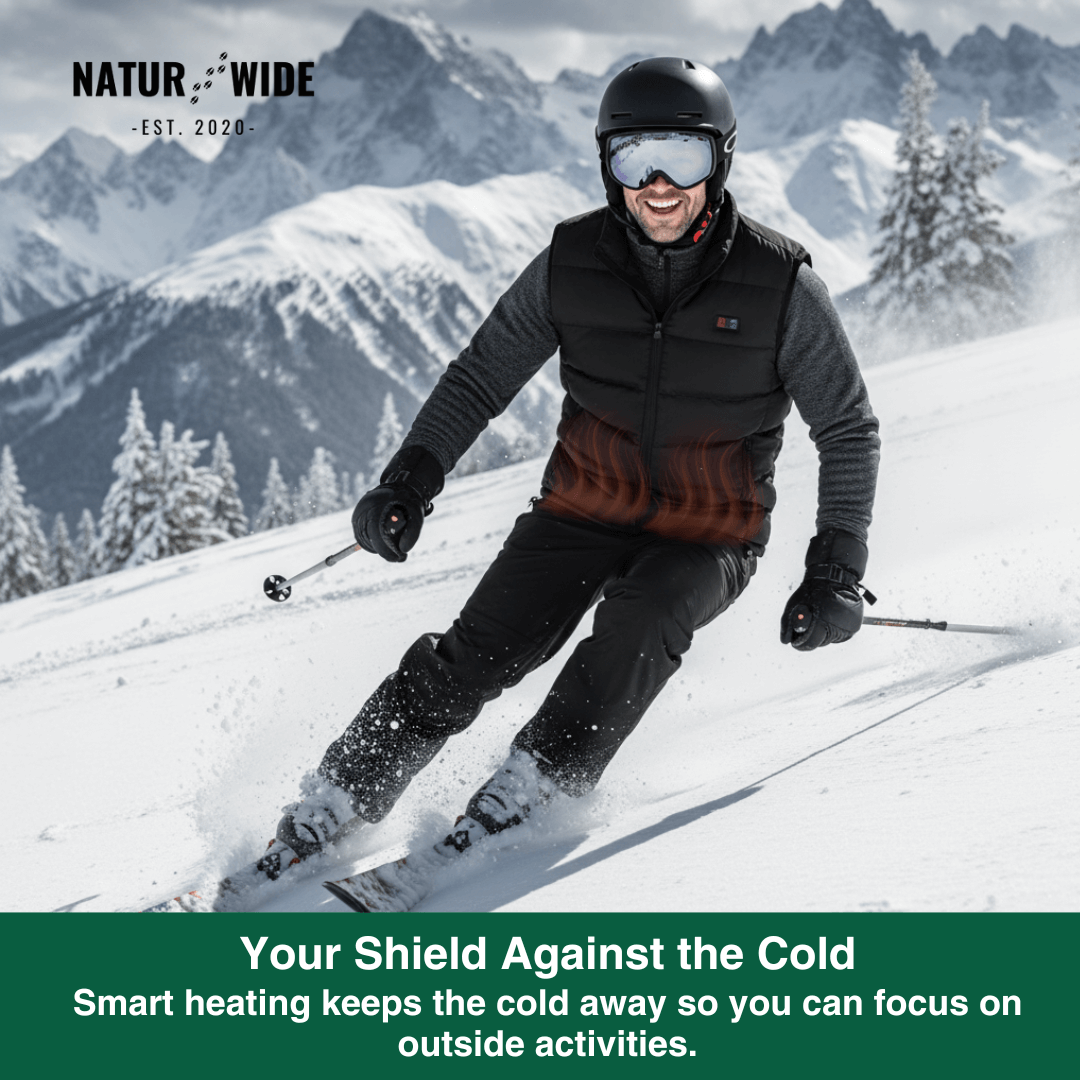 Heated Vest – 9 Heating Zones, USB Rechargeable & Waterproof