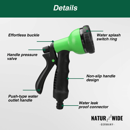 AquaFlex Pro – The flexible garden hose with 7 spray functions