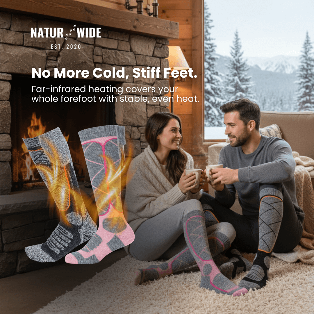 Heated Socks – Rechargeable 6000mAh - Winter Sports & Outdoor Warmth