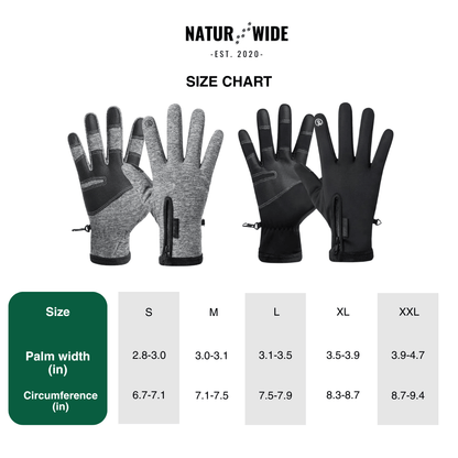 Naturwide Winter Gloves – Waterproof, Windproof & Touchscreen-Compatible