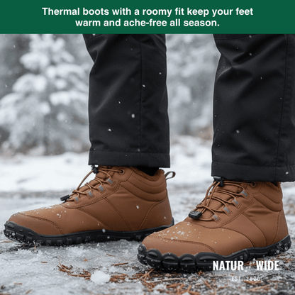 Winter Snow Boots – Warm, Fur-Lined Barefoot Shoes for Men & Women