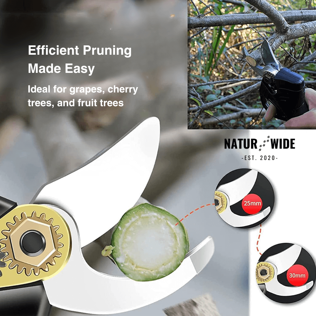 Cordless Electric Pruning Shears – 1.2" Cutting Capacity (2 Batteries)