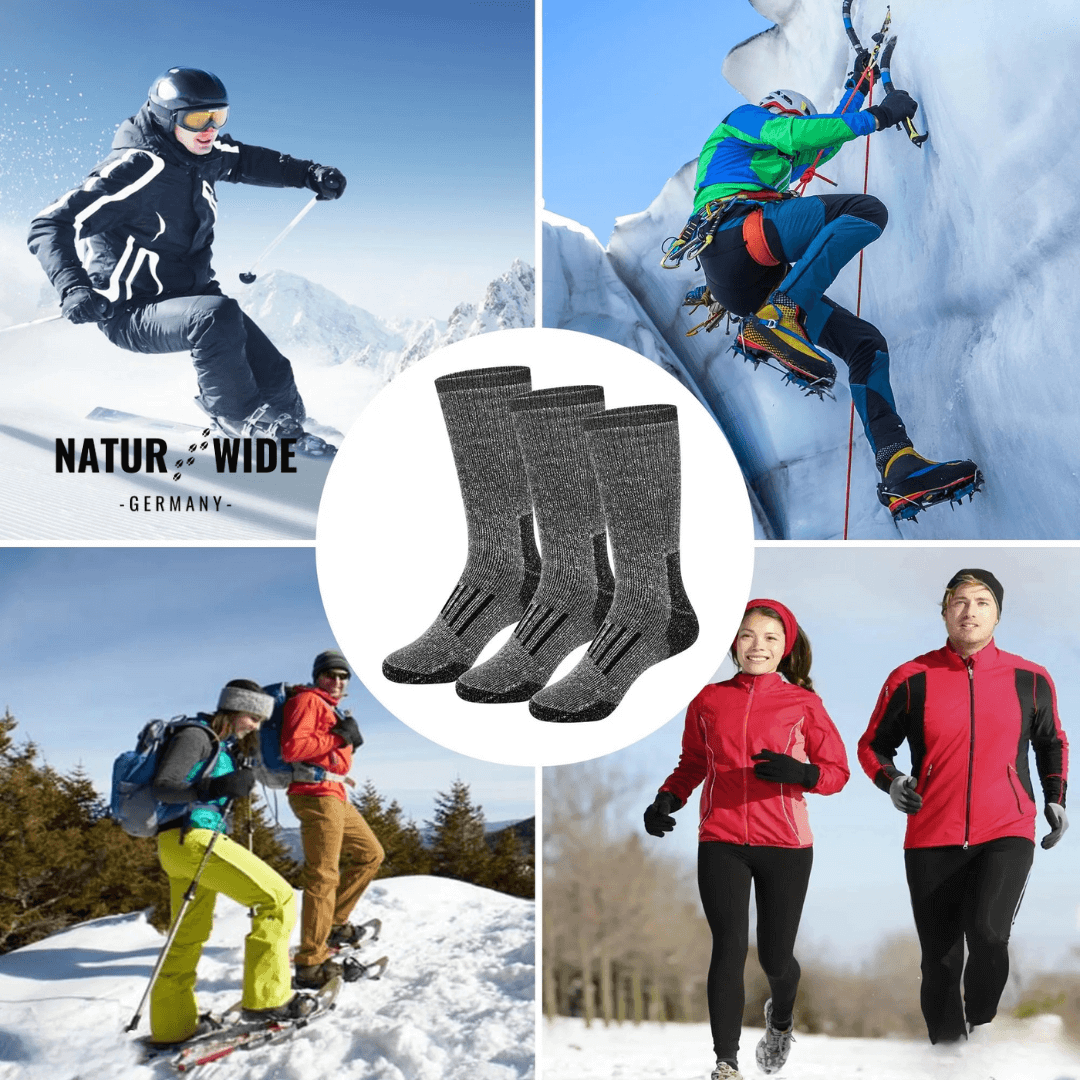 Naturwide Merino Wool Socks – 3-Pack for Men & Women