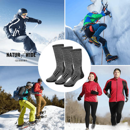 Naturwide Merino Wool Socks – 3-Pack for Men & Women