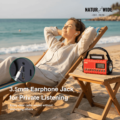 Emergency Crank Radio 10000mAh – Solar, Flashlight & SOS Alarm