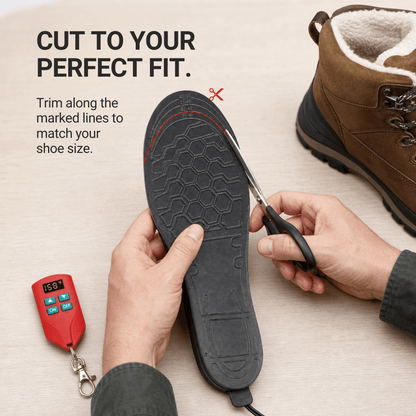 Trim-to-Fit USB Electric Heated Shoe Insoles