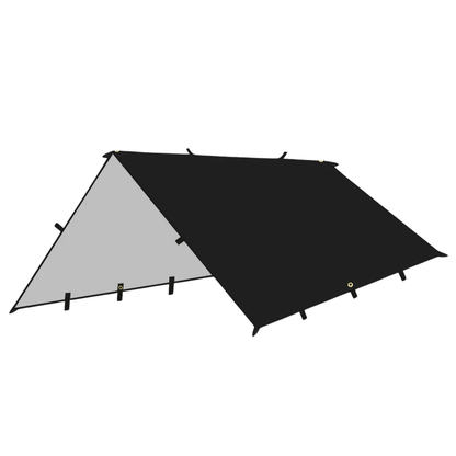 Versatile sun &amp; rain protection tarp
