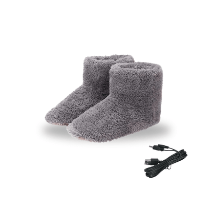 USB Heated Slippers – Rechargeable, Washable & Super Soft Foot Warmers