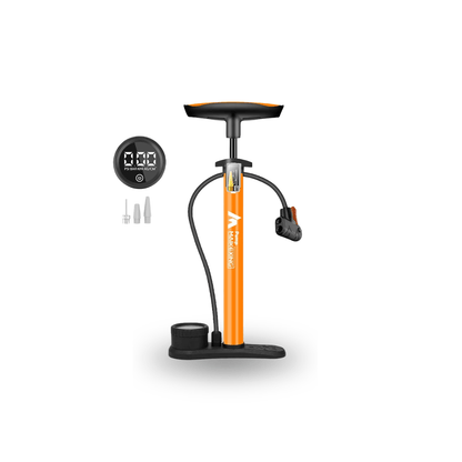 160PSI Portable Bike Pump with Gauge & 3-in-1 Nozzle
