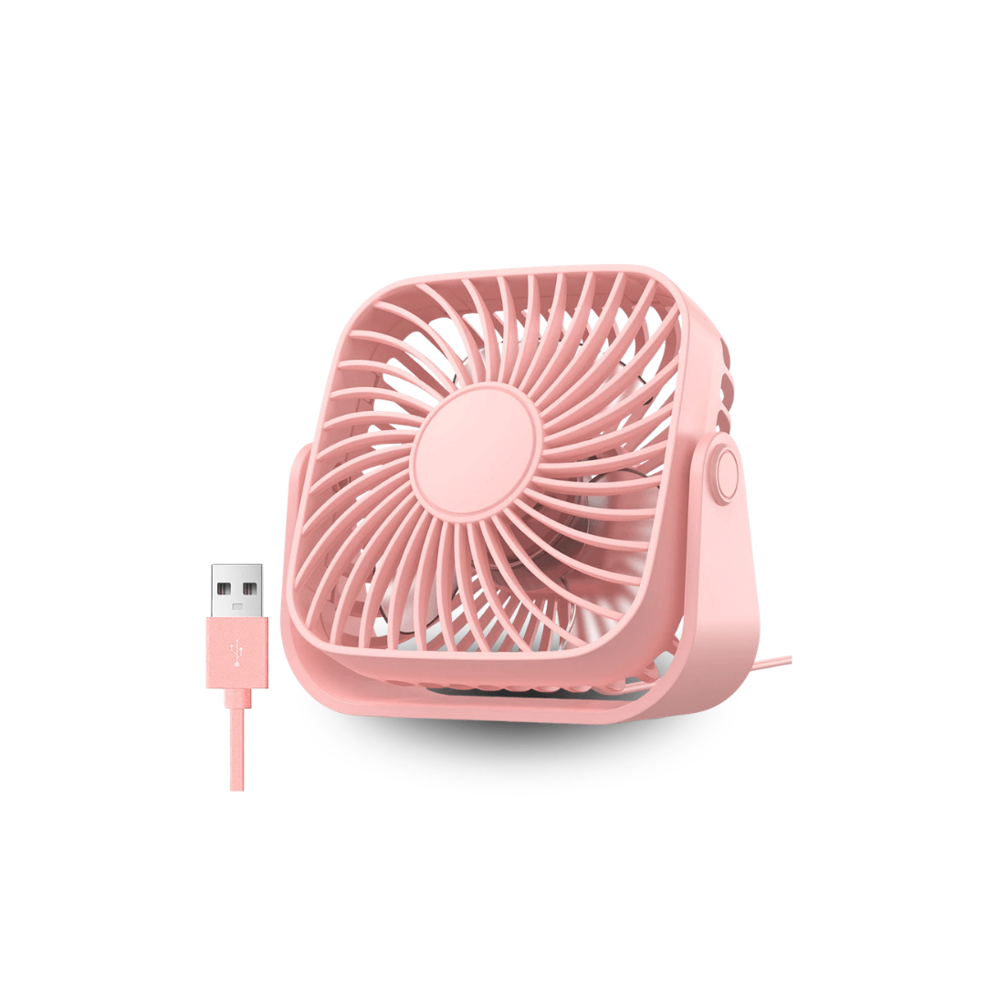 USB Mini Desk Fan – 4-Inch Portable 3-Speed 360° Adjustable Fan