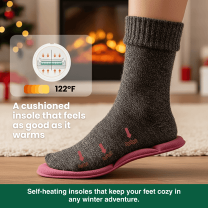 Winter Self-Heating Insoles – Memory Foam, Fur & Extra Warm Shoe Inserts