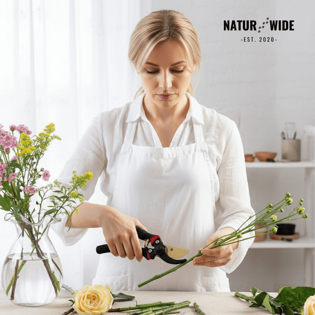 AIRAJ 8.5 Inch Pruner Shears SK5 Blade Pruning Scissors for Bonsai Fruit Trees Flowers Pruners，Ergonomic Non-slip Handles