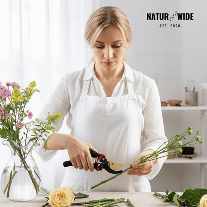 AIRAJ 8.5 Inch Pruner Shears SK5 Blade Pruning Scissors for Bonsai Fruit Trees Flowers Pruners，Ergonomic Non-slip Handles