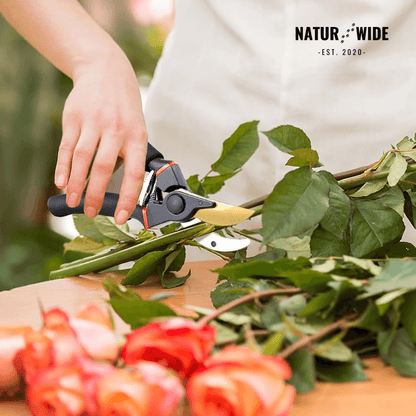 AIRAJ 8.5 Inch Pruner Shears SK5 Blade Pruning Scissors for Bonsai Fruit Trees Flowers Pruners，Ergonomic Non-slip Handles