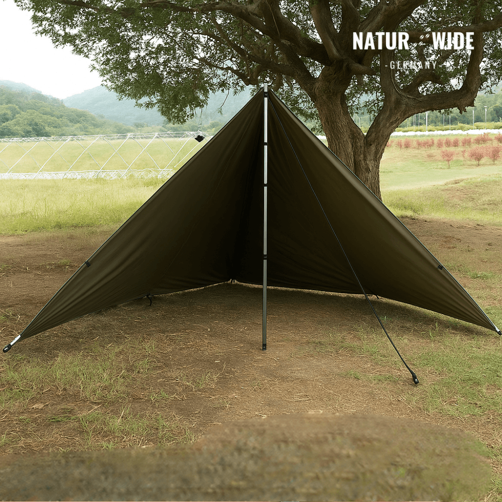 Versatile sun &amp; rain protection tarp