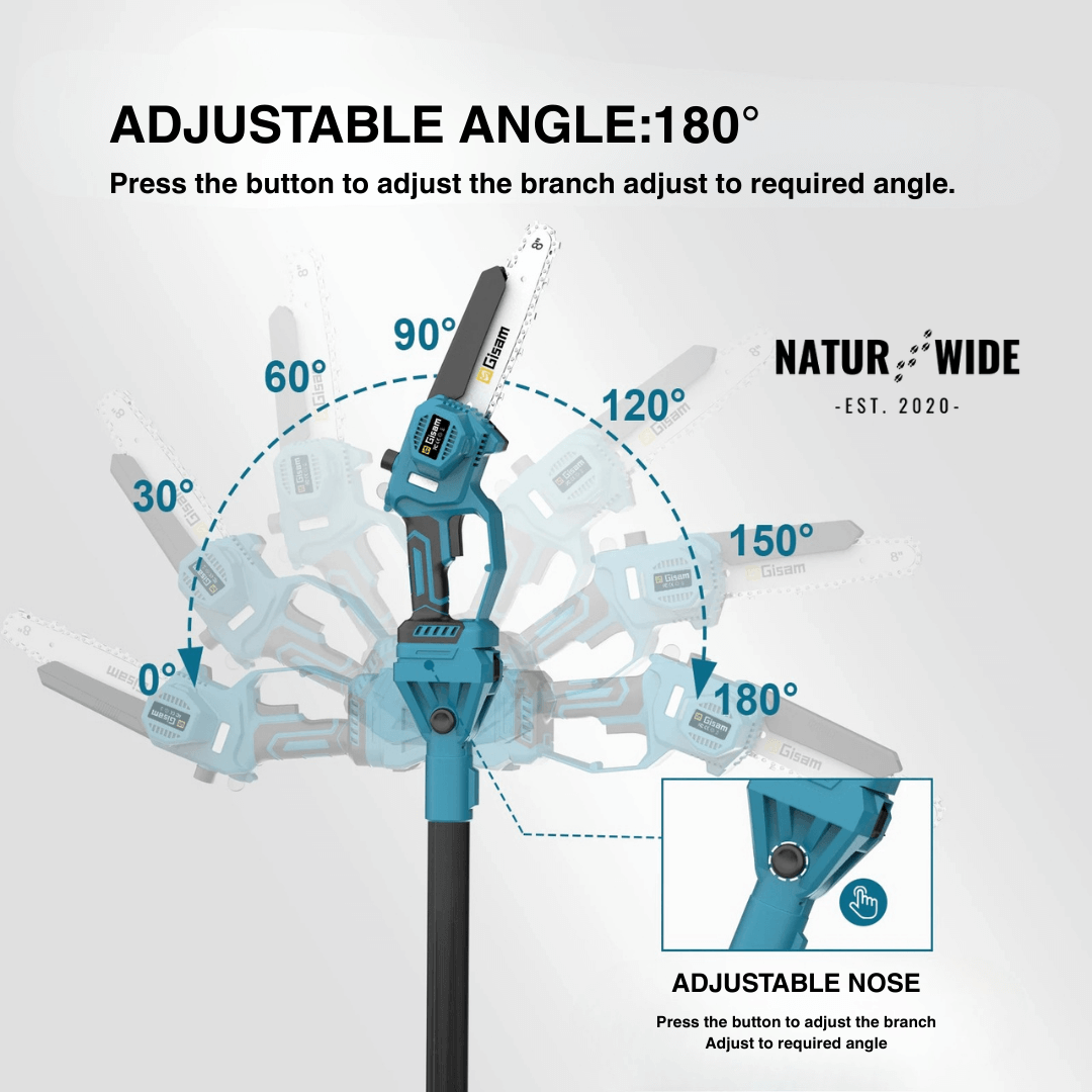4-in-1 Cordless Telescoping Pole Saw & Pruner – Brushless (18V Compatible)