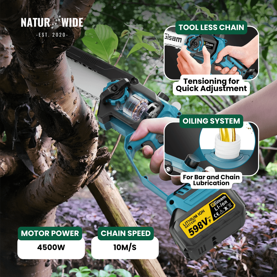 4-in-1 Cordless Telescoping Pole Saw & Pruner – Brushless (18V Compatible)