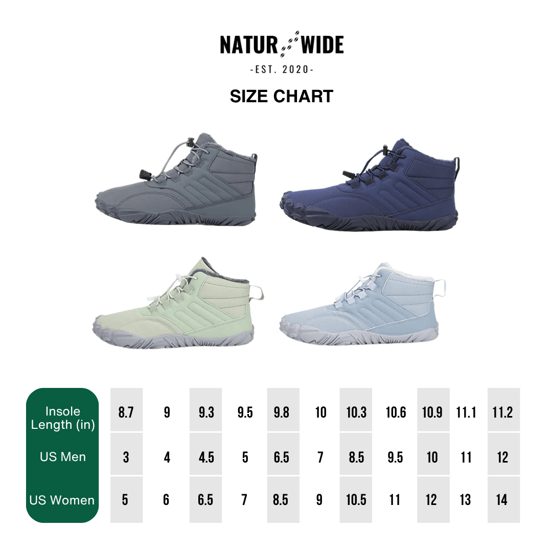 Winter Snow Boots – Warm, Fur-Lined Barefoot Shoes for Men & Women