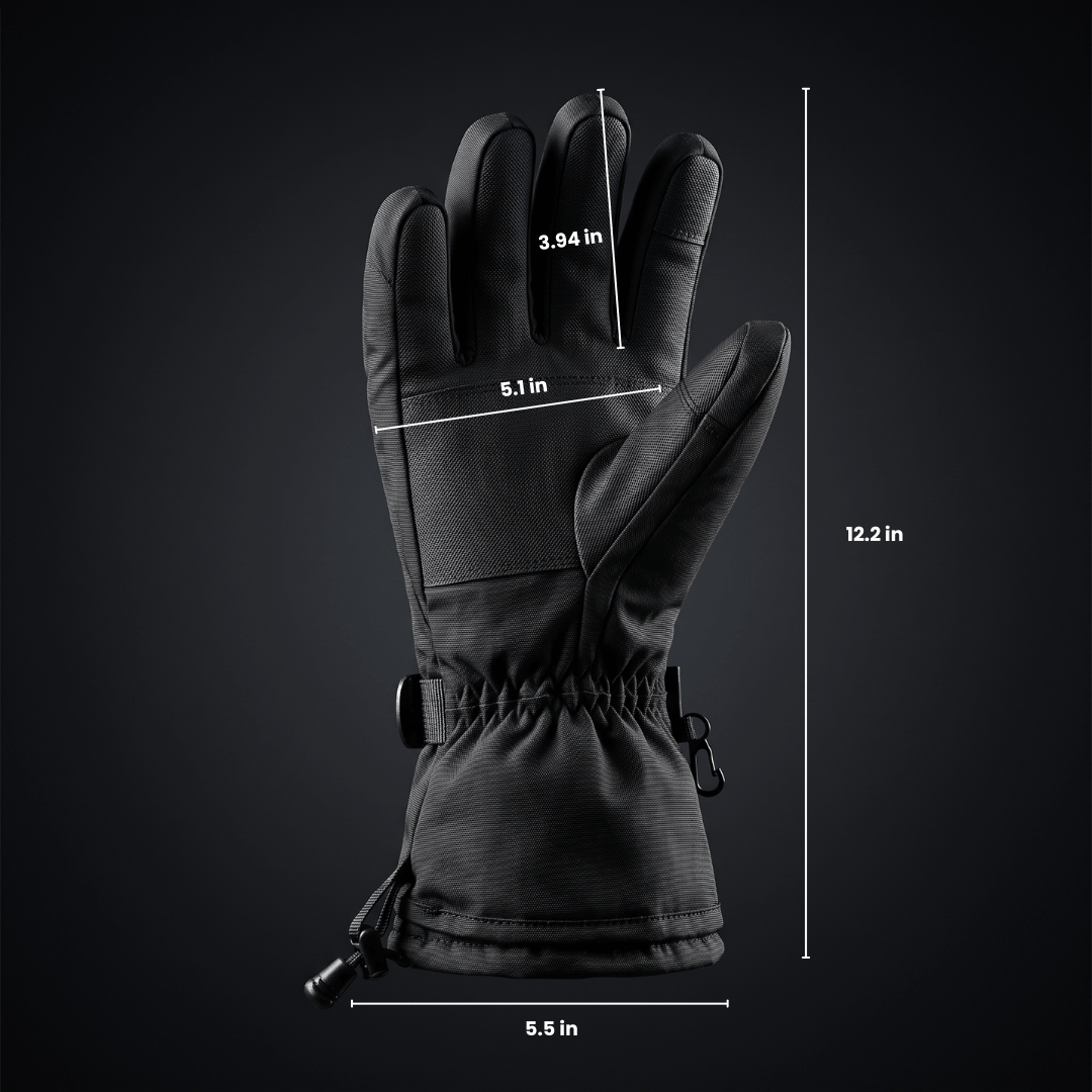 Heated Gloves – 3 Heat Levels, Waterproof &amp; Windproof