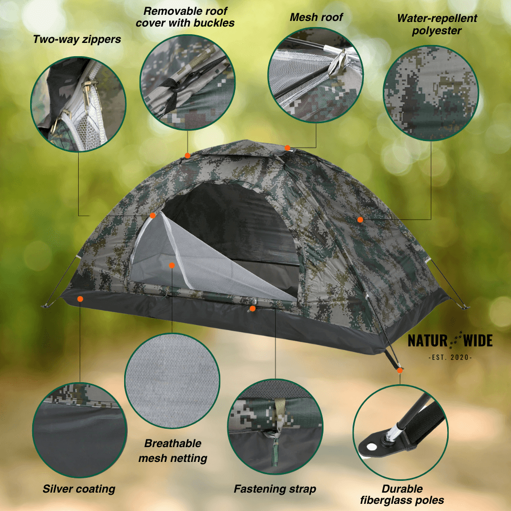 Naturwide Explorer Tent – Ultralight &amp; compact for 1-2 people